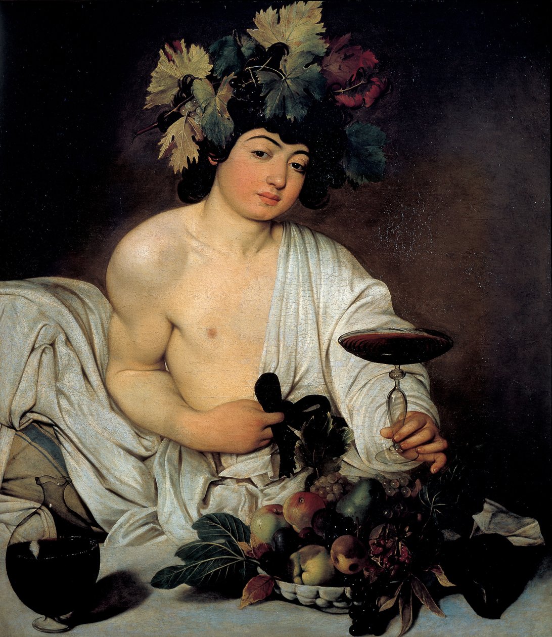 Młody Bachus, ok. 1596 (olej na płótnie) autorstwa Michelangelo Merisi da Caravaggio