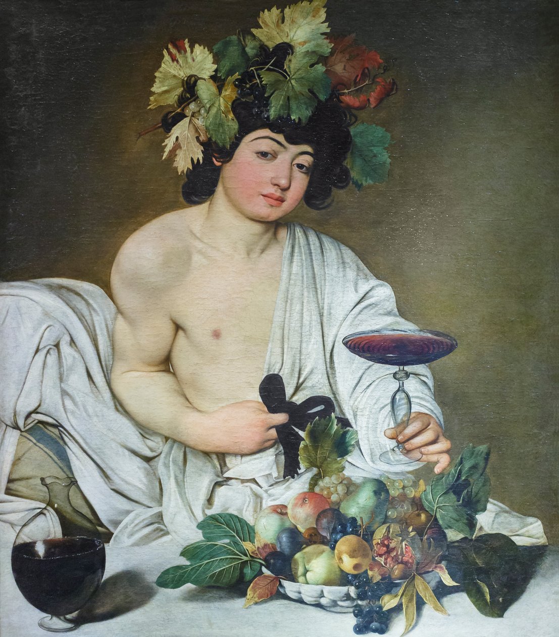 O Jovem Baco, c.1596 (óleo sobre tela)polonês autorstwa Michelangelo Merisi da Caravaggio