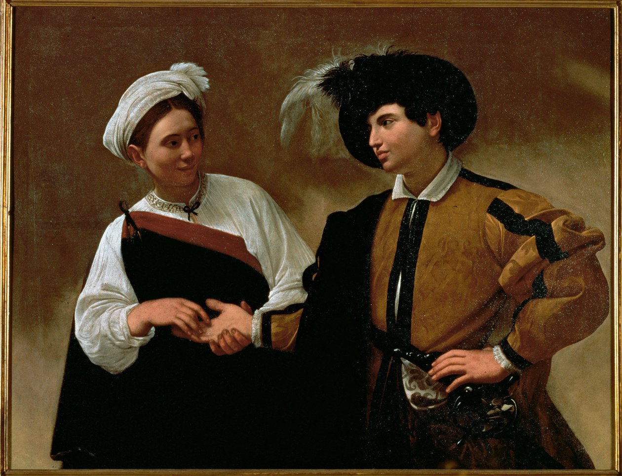 Wróżbita ... (obraz na płótnie) autorstwa Michelangelo Merisi da Caravaggio