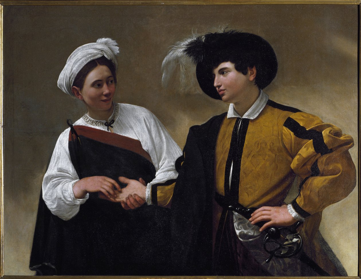 Wróżka (olej na płótnie) autorstwa Michelangelo Merisi da Caravaggio