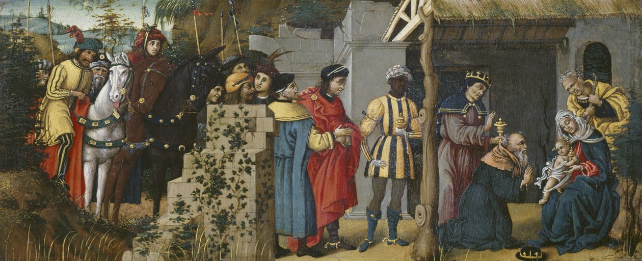 Adoracja Trzech Króli, ok. 1500-10 autorstwa Michelangelo di Pietro Mencherini