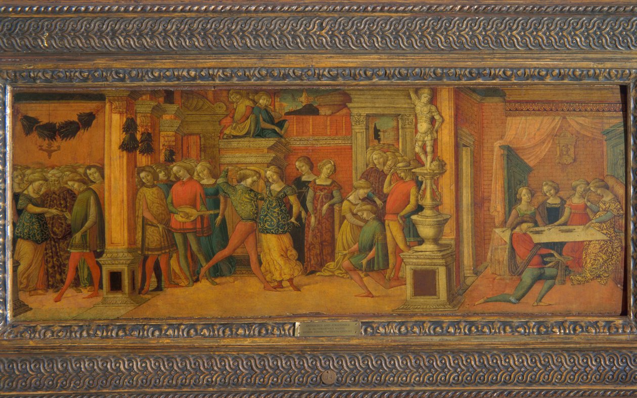 Antioch i Stratonice, ok. 1470 (tempera na panelu) autorstwa Michele Ciampanti