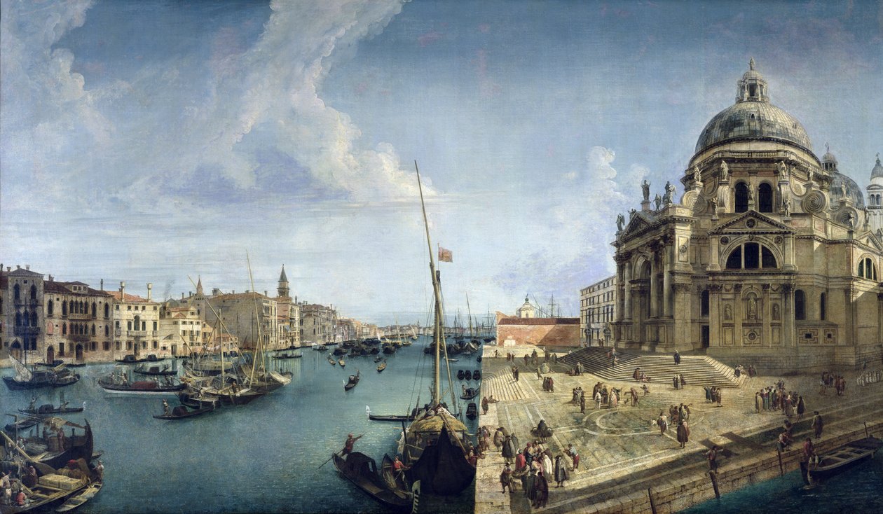 Wejście na Canal Grande i Santa Maria della Salute, Wenecja autorstwa Michele Marieschi