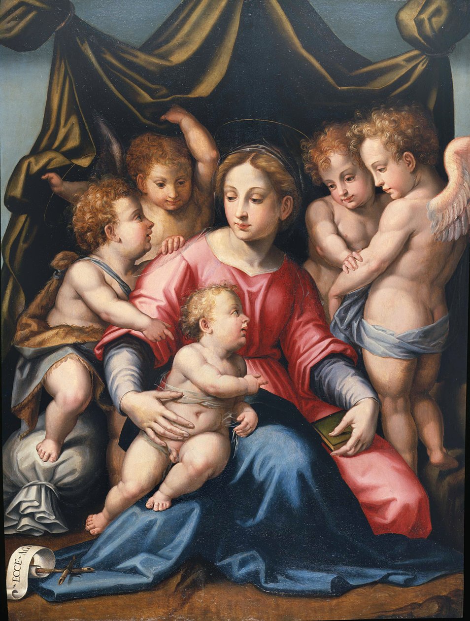 Madonna z Dzieciątkiem, św. Jan i aniołowie autorstwa Michele di Ridolfo Tosini