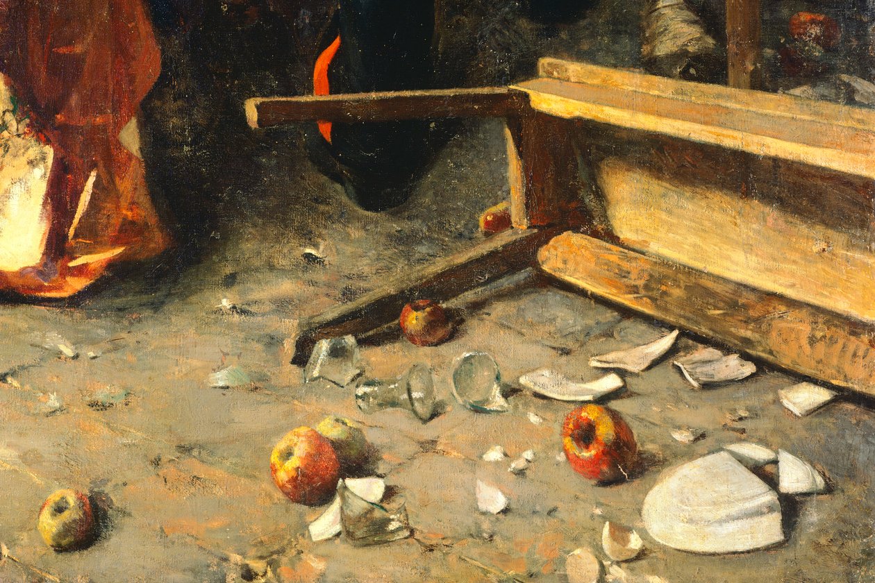 Gra atutów lub bijatyka na Trastevere autorstwa Michele Cammarano