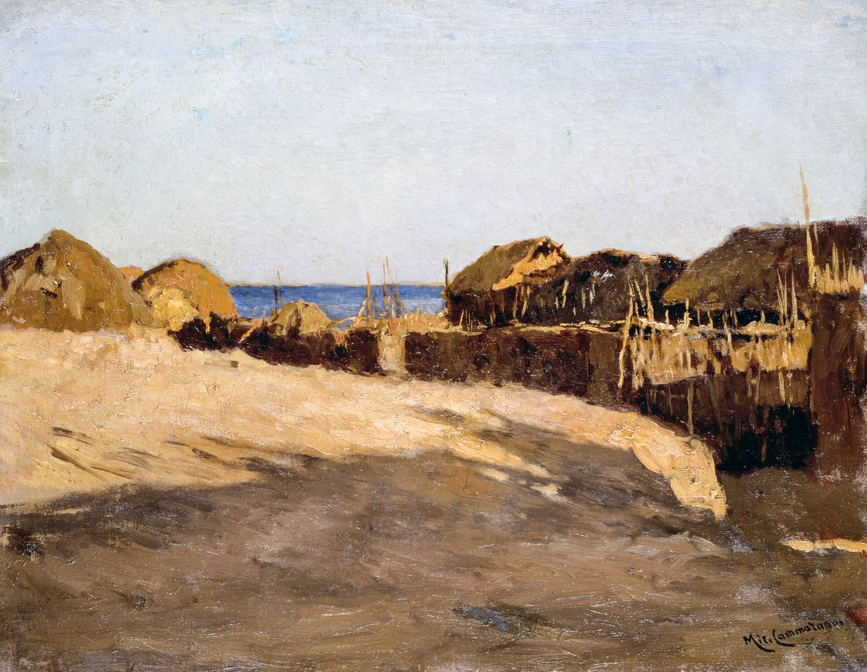 Erytrejski krajobraz — Michele Cammarano (1835-1920) autorstwa Michele Cammarano