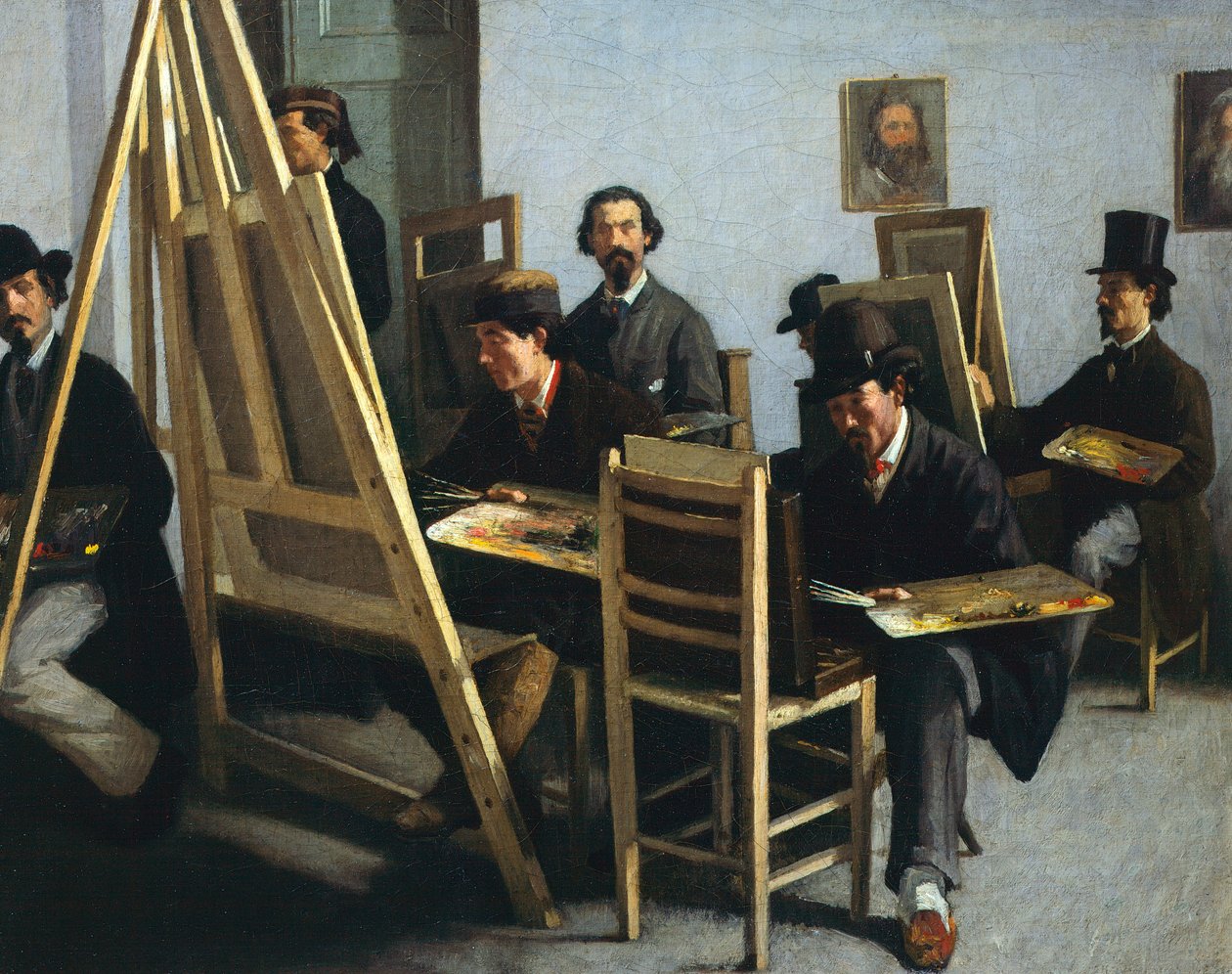 Szkoła malarstwa Michele Cammarano, około 1865 r. autorstwa Michele Cammarano