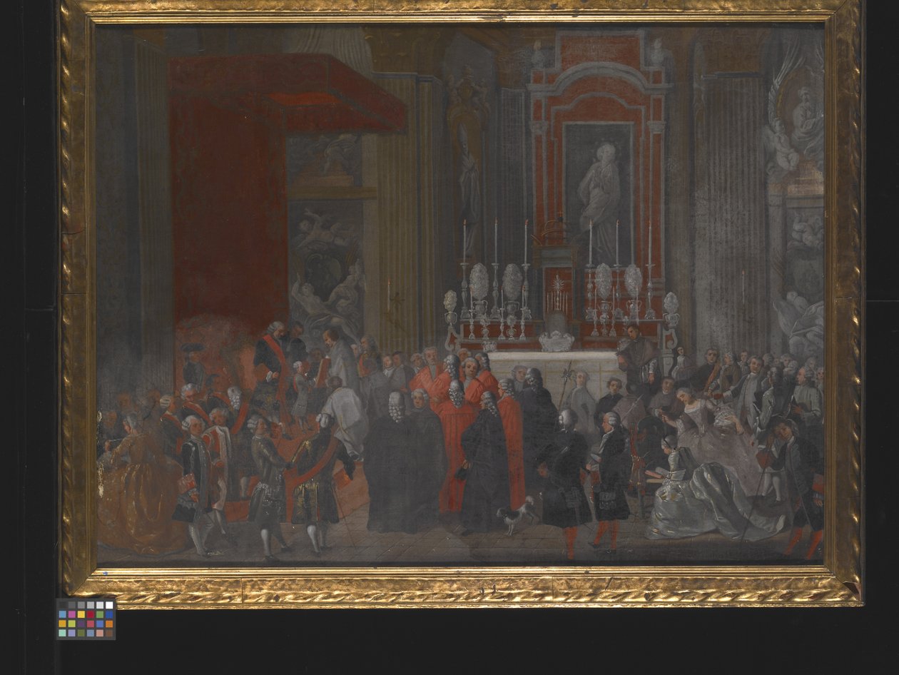 Ceremonia religijna z okazji wstąpienia Ferdynanda IV na tron Neapolu autorstwa Michele Foschini