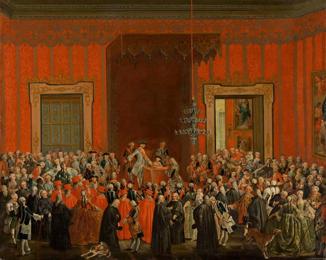 Hiszpania: Carlos III zrzeka się korony Neapolu autorstwa Michele Foschini