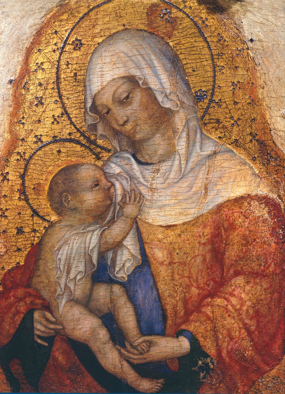 Madonna z Dzieciątkiem, autorstwa Michele Giambono (czynna 1420-1462), 43x29 cm autorstwa Michele Giambono