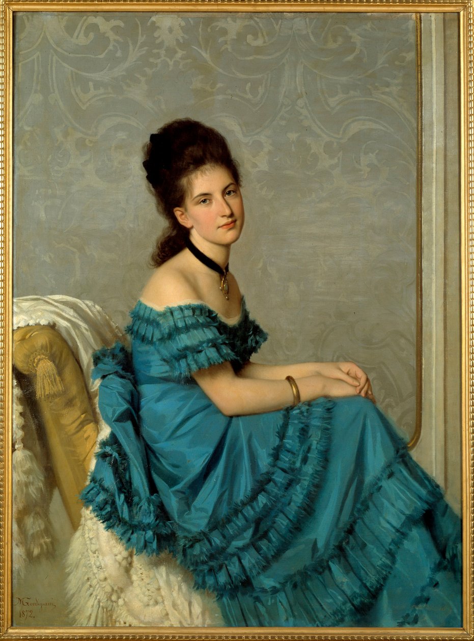 Portret Adelajdy Banti. Obraz Michela Gordigianiego (1830-1909) autorstwa Michele Giordigiani