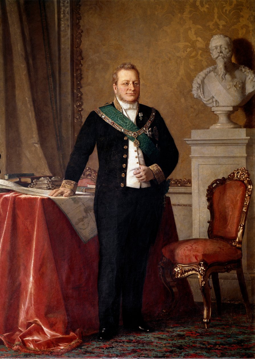 Portret Camillo Benso, hrabiego Cavour (olej na płótnie) autorstwa Michele Giordigiani