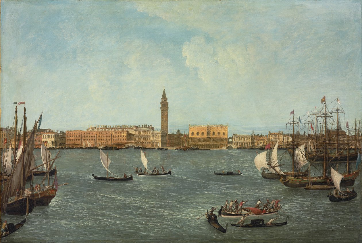 Bacino di San Marco, Wenecja, patrząc w kierunku Molo autorstwa Michele Marieschi