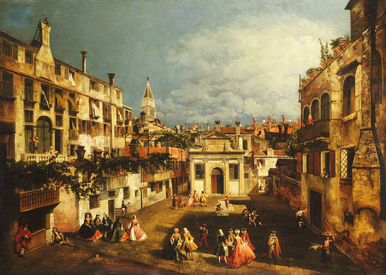Campo San Gallo, Wenecja, ok. 1740 autorstwa Michele Marieschi