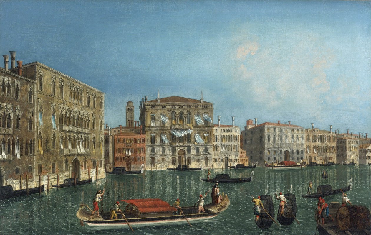 Canal Grande z Palazzo Foscari i Palazzo Balbi par Marieschi, Michele Giovanni autorstwa Michele Marieschi