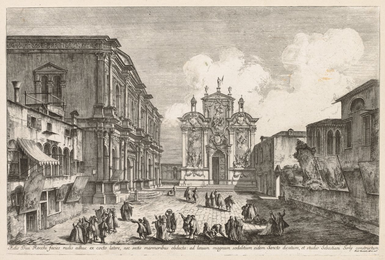 Widoki Wenecji: Campo S. Rocco, 1741. autorstwa Michele Marieschi