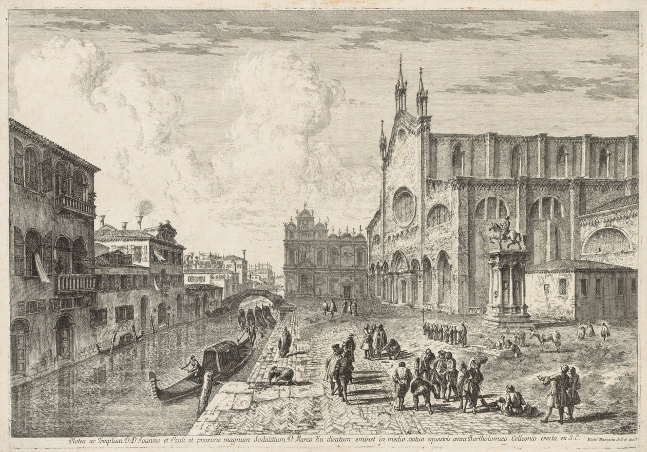 Widoki Wenecji: Campo S. S. Giovanni e Paolo, 1741. autorstwa Michele Marieschi