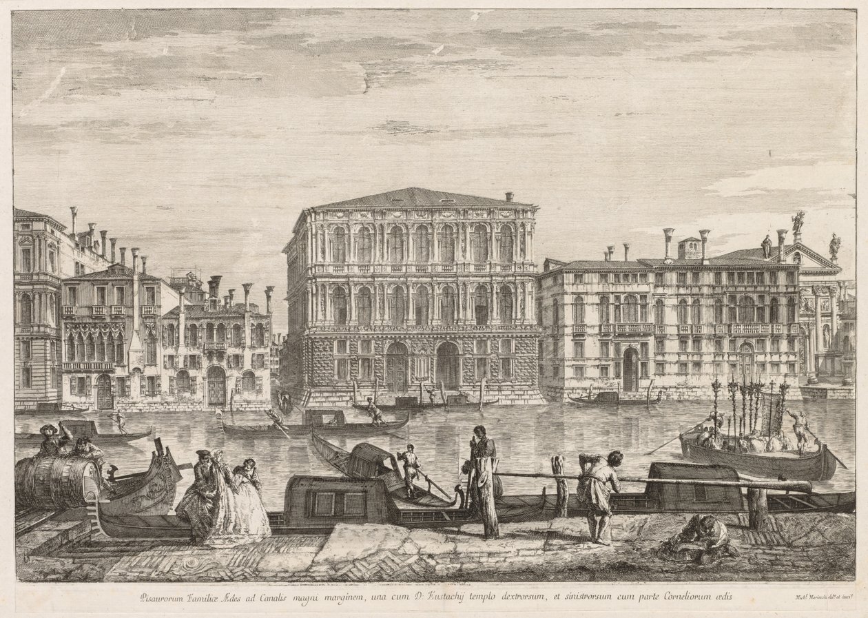 Widoki Wenecji: Palazzo Pesaro, 1741. autorstwa Michele Marieschi