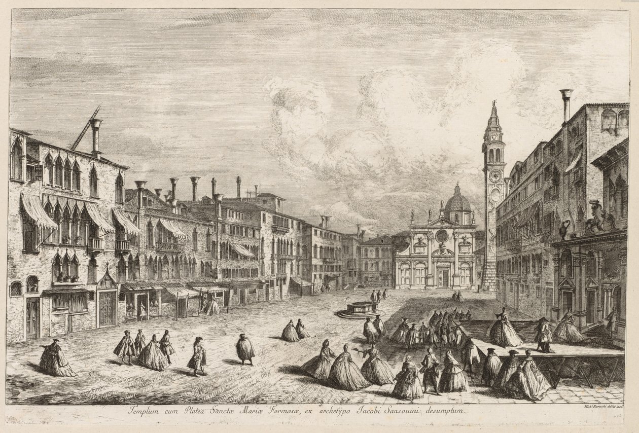 Widoki Wenecji: S. Maria Formosa, 1741. autorstwa Michele Marieschi