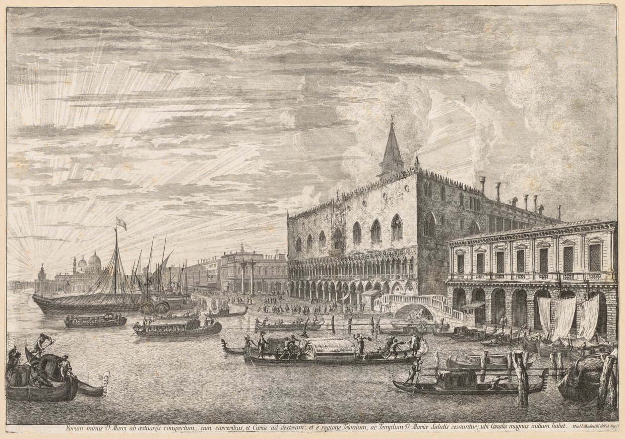 Widoki Wenecji: Molo i SM Della Salute autorstwa Michele Marieschi