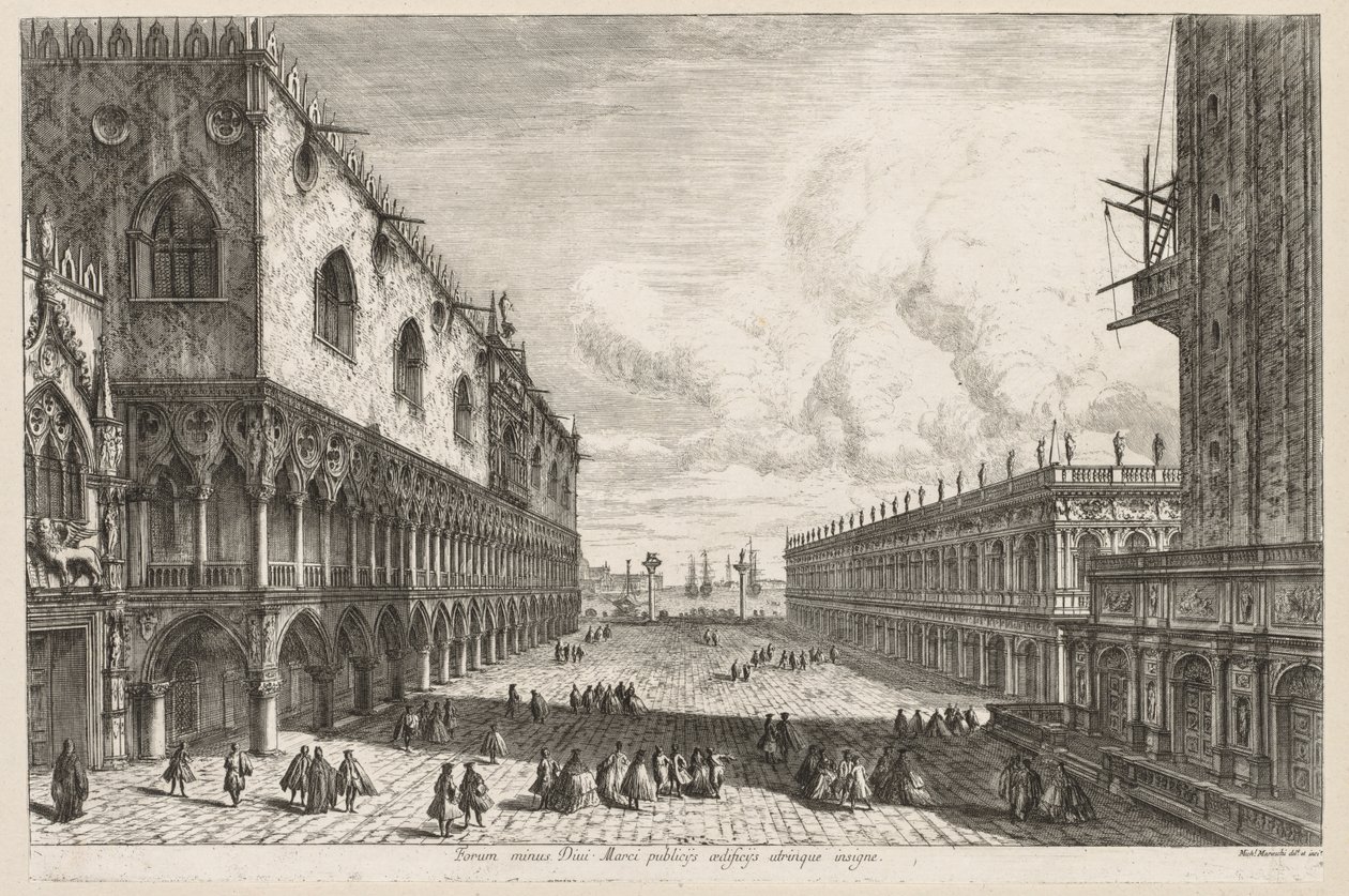 Widoki Wenecji: Piazzetta autorstwa Michele Marieschi