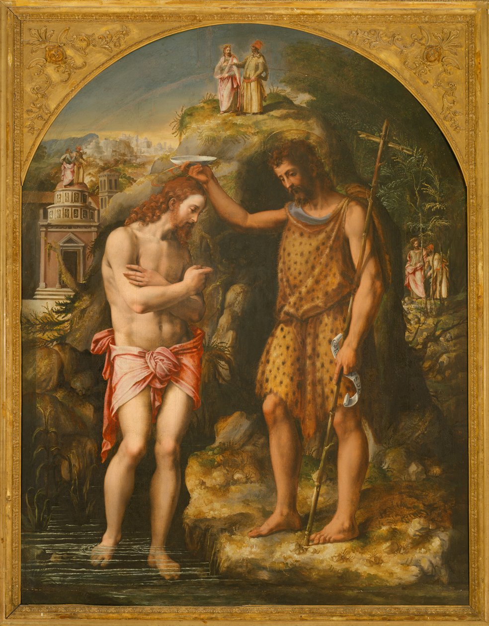 Chrzest i kuszenie Chrystusa (malarstwo) autorstwa Michele di Ridolfo Tosini
