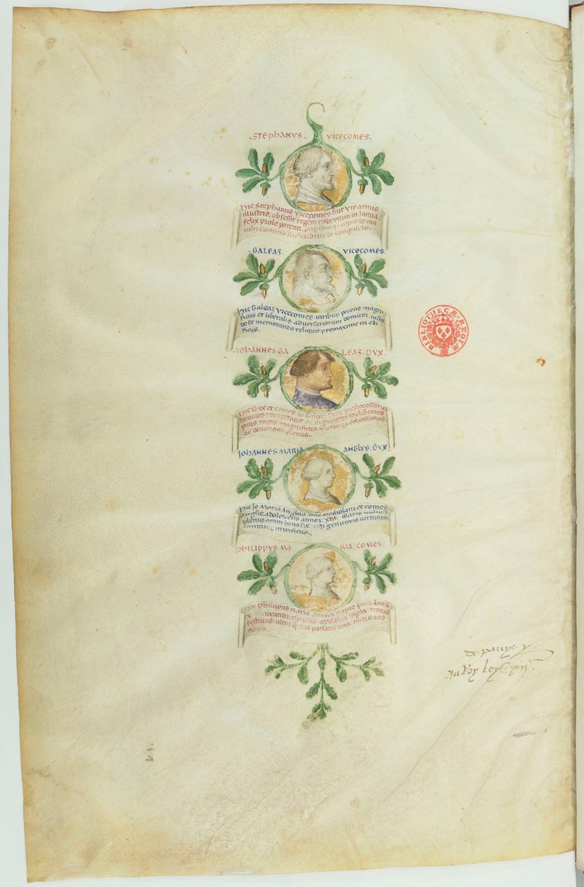 Genealogia Viscontich (BNF, ms lat. 5888) btv1b10020318d, f36 autorstwa Michelino Molinari da Besozzo