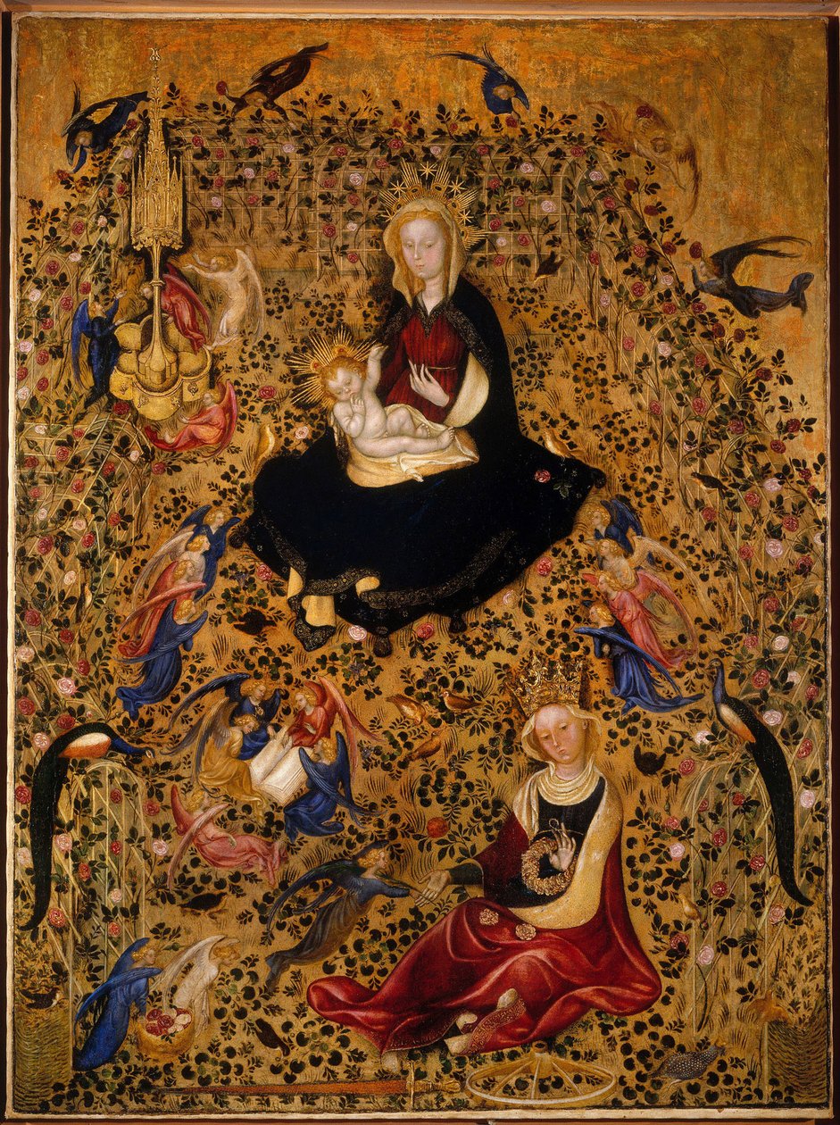 Madonna z Ogrodu Różanego Madonna del Roseto, ok.1425 autorstwa Michelino da Besozzo