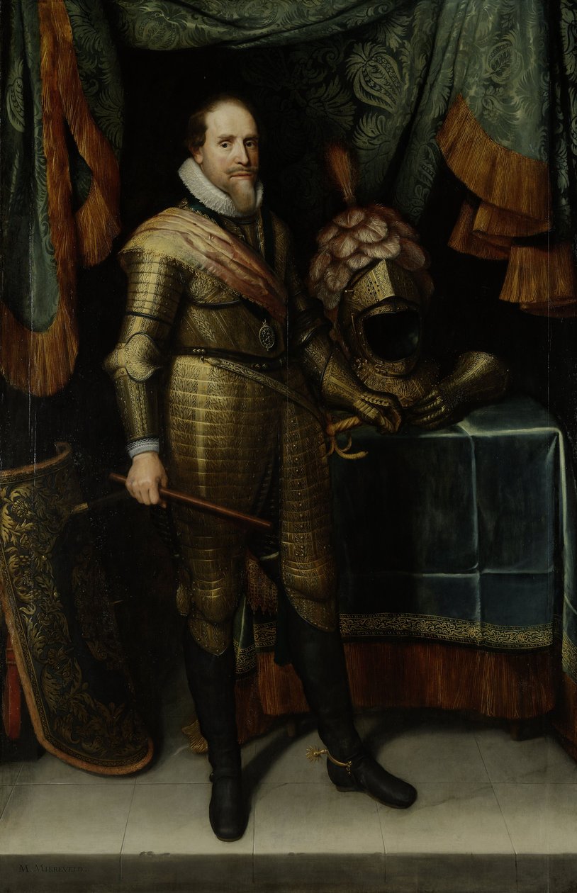 Portret Maurycego, księcia Orańskiego, ok. 1613-20 autorstwa Michiel Jansz van Miereveld