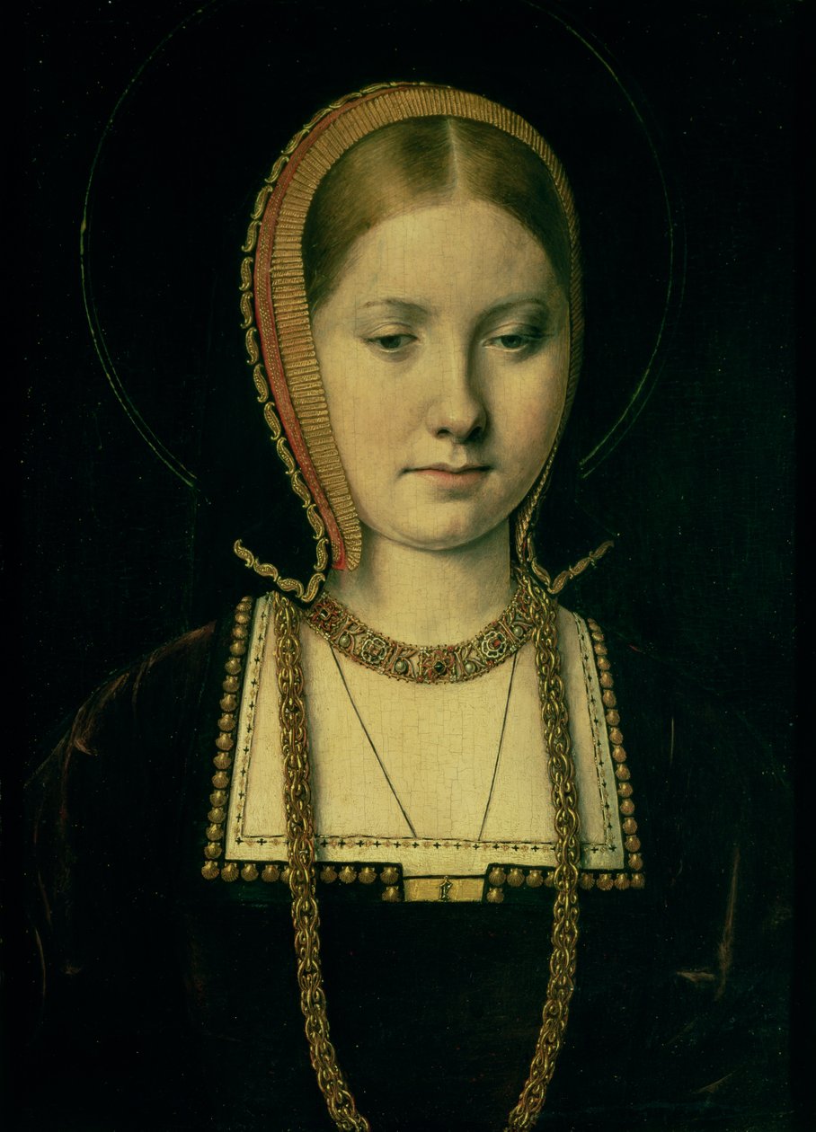 Portret kobiety, prawdopodobnie Katarzyny Aragońskiej (1485-1536), ok.15034 autorstwa Michiel Sittow
