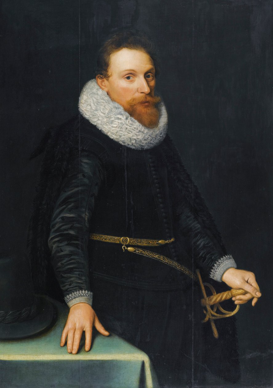 Portret dżentelmena, długość 3/4, stojący autorstwa Michiel Jansz van Mierevelt