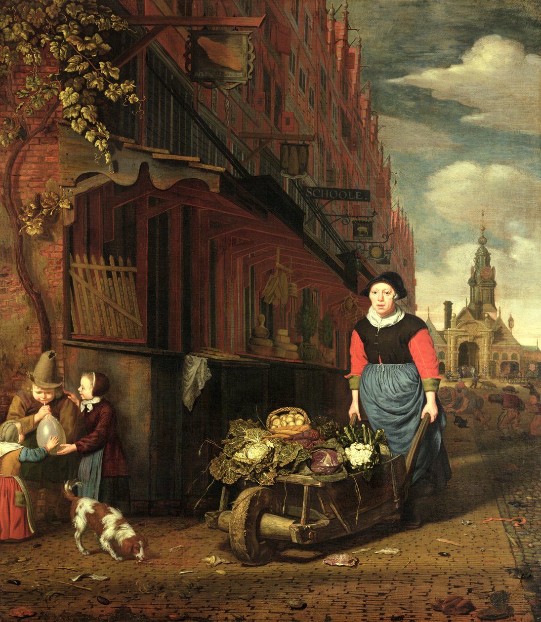 Holenderska scena rodzajowa, 1668 autorstwa Michiel van Musscher