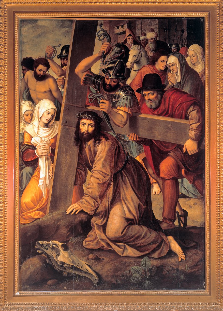 „Chrystus portant sa croix” (Chrystus niosący krzyż) Peinture de Michiel Coxcie (Coxie) (1499-1592) autorstwa Michiel I Coxie or Coxcie
