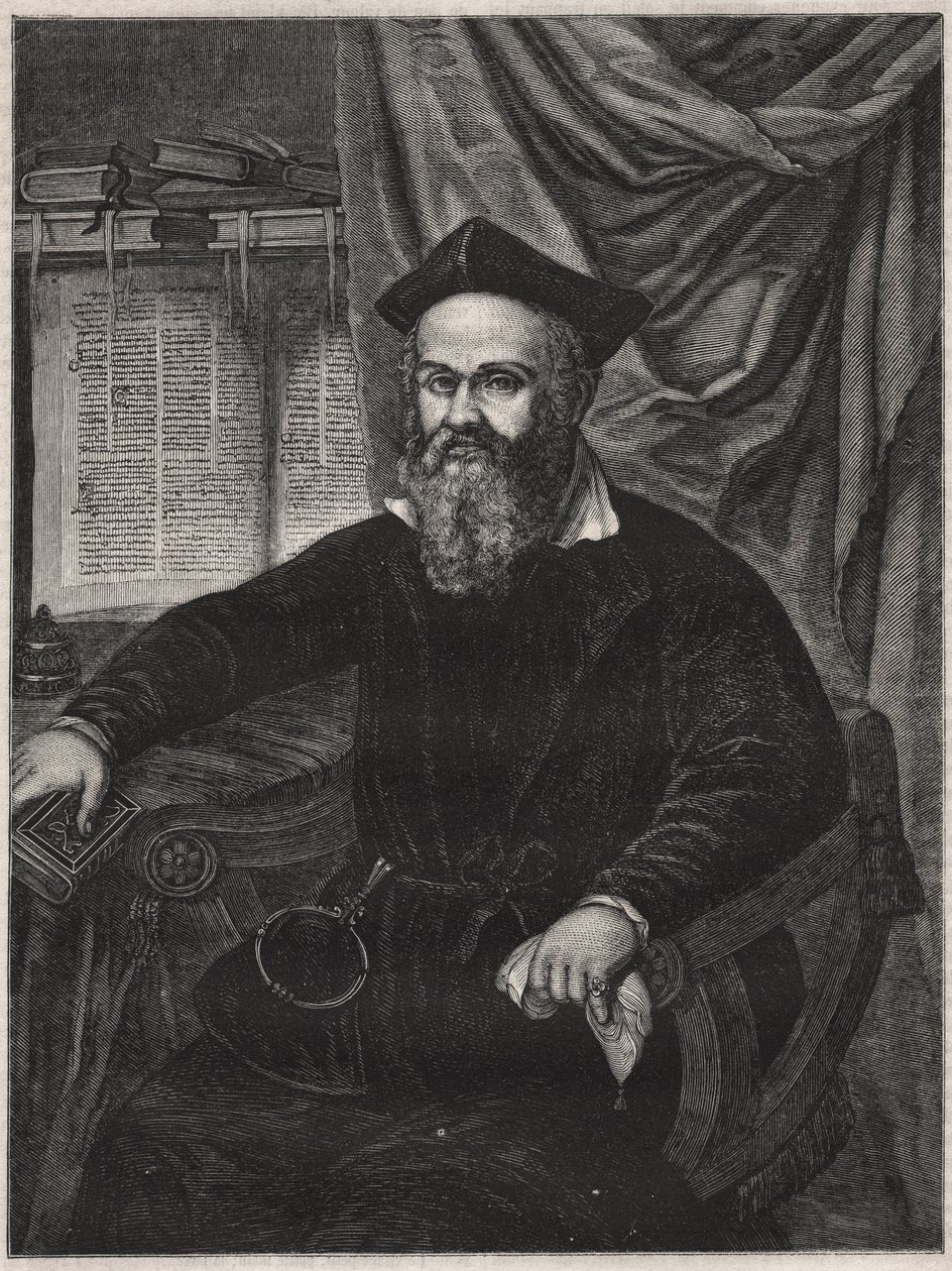Portret Marco Antonio de Dominis (Markantun de Dominis) (1556-1624) dalmatyński duchowny, odstępca i człowiek nauki - sztychowany przez G J Delffa wg Mierevelta autorstwa Michiel Jansz. van (after) Mierevelt