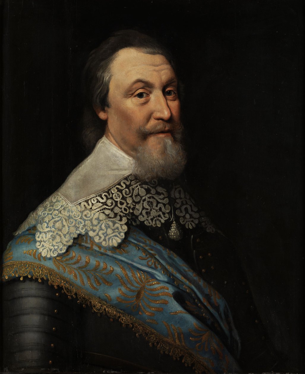 Portret hrabiego Axela Oxenstierny (Oxenstjerna) (1583-1654), autorstwa Mierevelta, Michiela Jansza. z, Warsztaty im. Olej na drewnie. Wymiar: 70x60 cm. Muzeum Narodowe w Sztokholmie autorstwa Michiel Jansz. van Miereveld