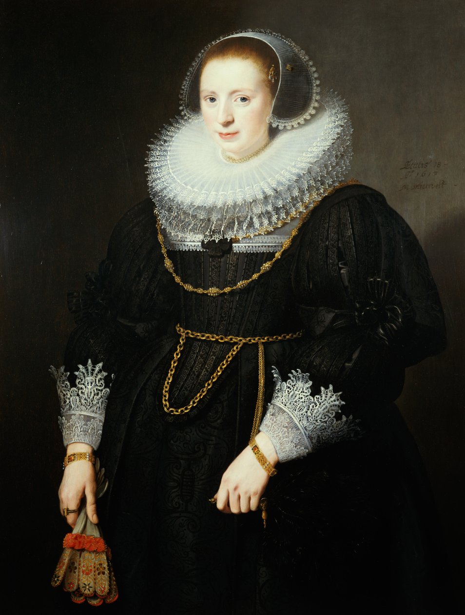 Portret dziewczynki, lat 18 autorstwa Michiel Jansz van Miereveld