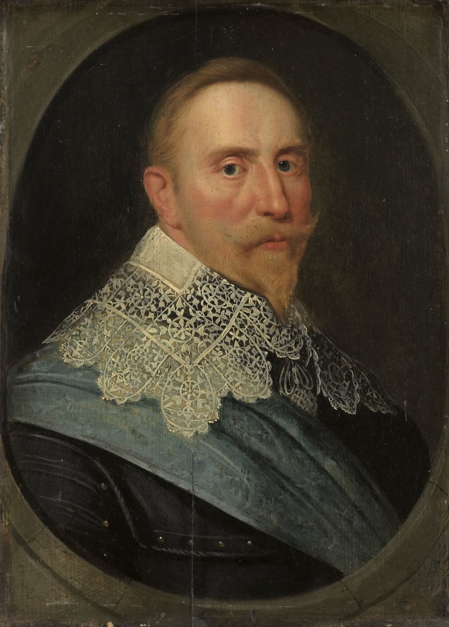 Portret Gustawa II Adolfa (1594-1632), króla Szwecji autorstwa Michiel Jansz van Mierevelt (copy after)