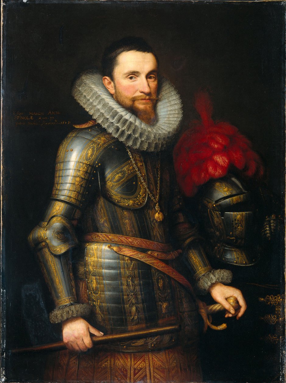 Portret Ambrosio Spinoli 1569-1630, 1609 autorstwa Michiel Jansz van Mierevelt