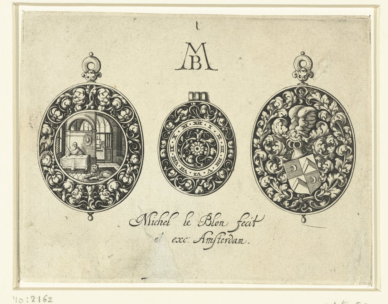 Dwie zegarki i tarcza, ok. 1620-26 autorstwa Michiel Le Blon