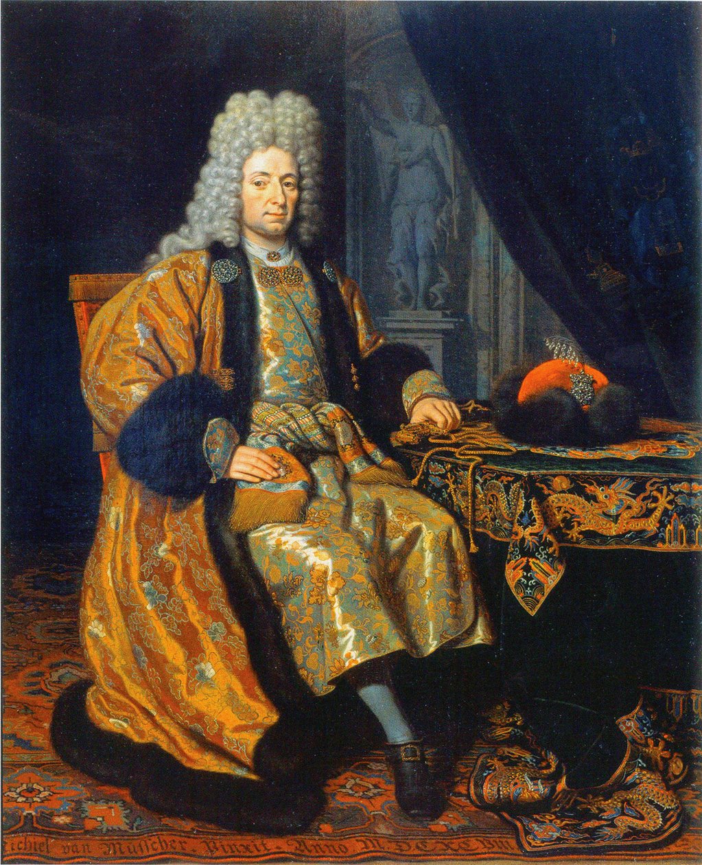 Portret Francois Leforta 1656-1699, 1698 autorstwa Michiel van Musscher