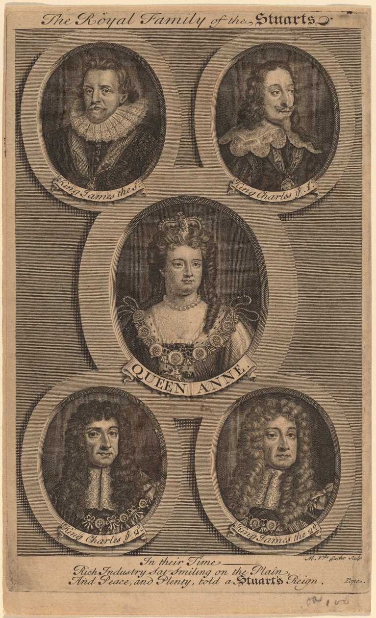 Rodzina królewska Stuartów autorstwa Michiel van der Gucht