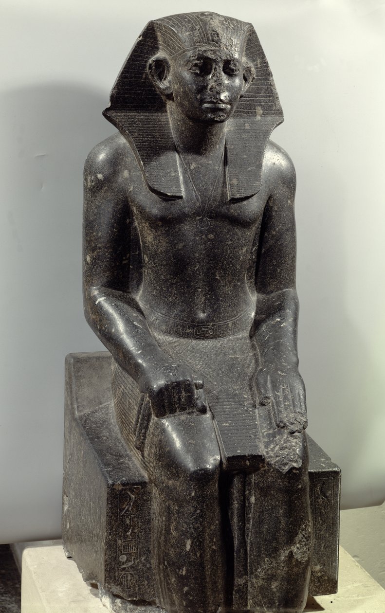 Posąg Sesostrisa III (1887-49 pne) jako młodzieńca (dioryt) autorstwa Middle Kingdom Egyptian