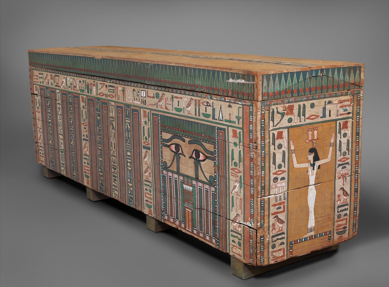 Trumna Nachtchnuma, c.1802-1640 pne (drewno, farba) autorstwa Middle Kingdom Egyptian