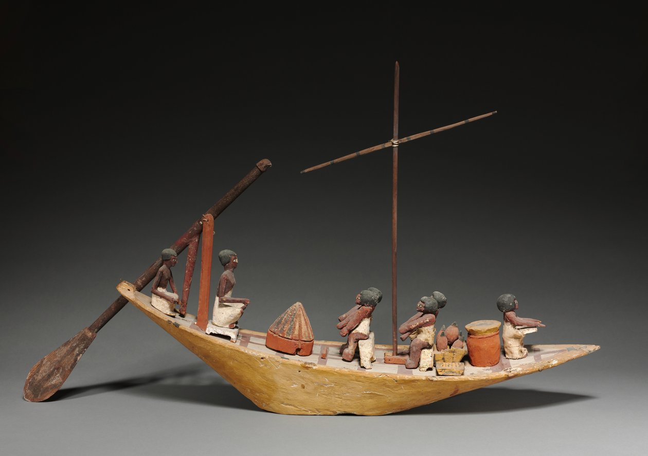 Model łodzi, koniec XI do początku XII dynastii, 2040-1648 pne autorstwa Middle Kingdom Egyptian