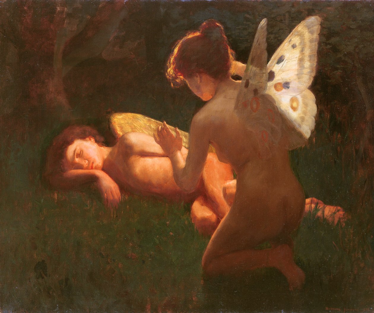 Kupidyn i Psyche, 1898 autorstwa Middleton Jameson