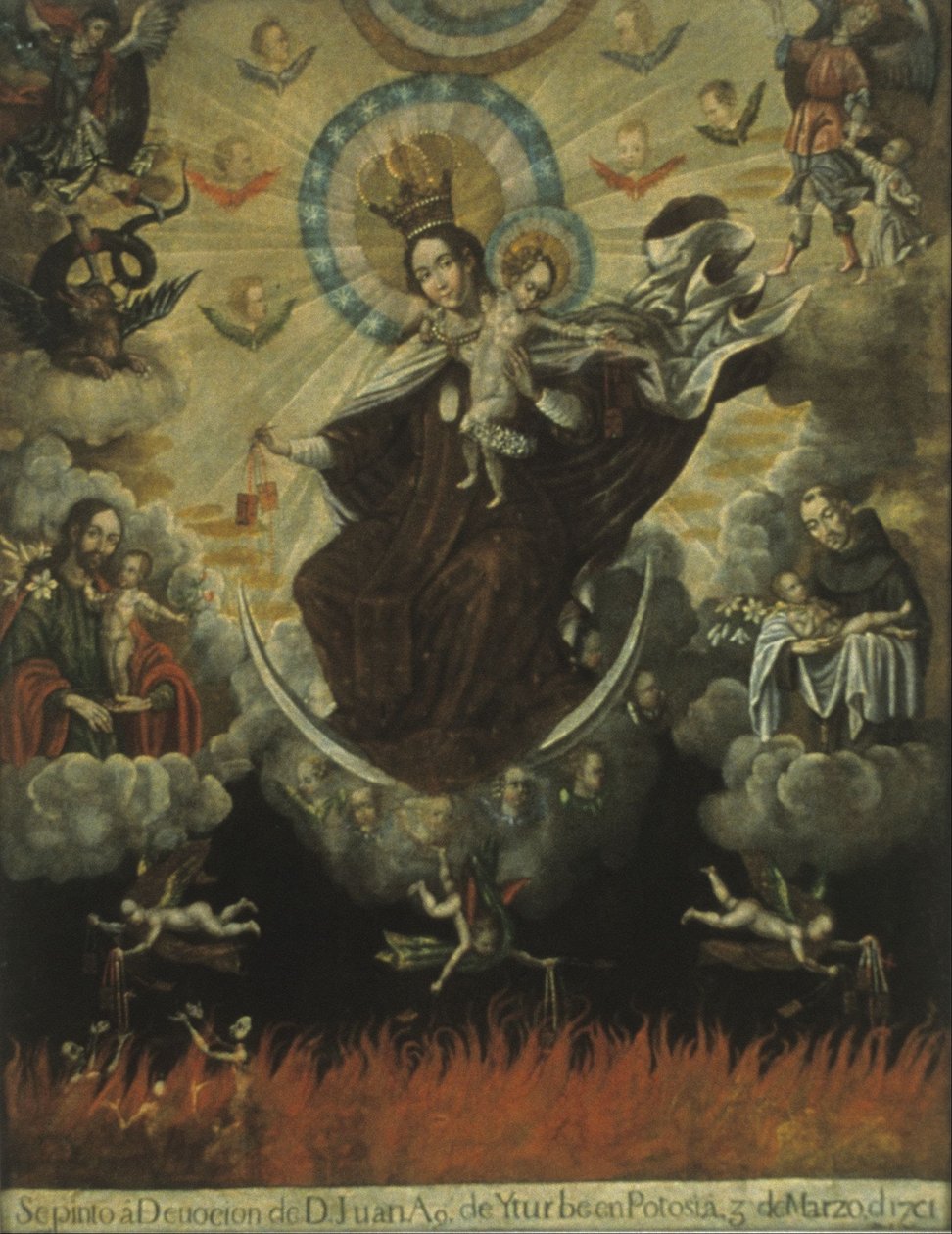 Dziewica z Carmen autorstwa Miguel Gaspar De Berrío