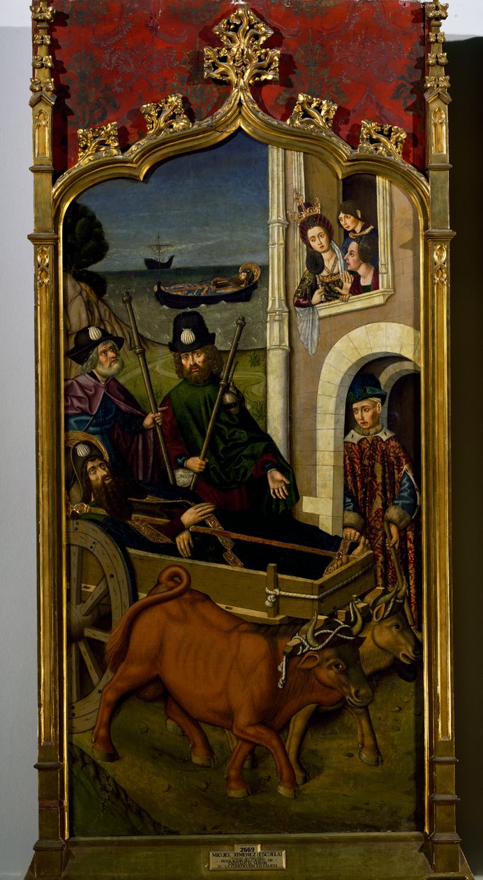 Ciało św. Jakuba przybywające do Galicji autorstwa Miguel (school of) Ximenez