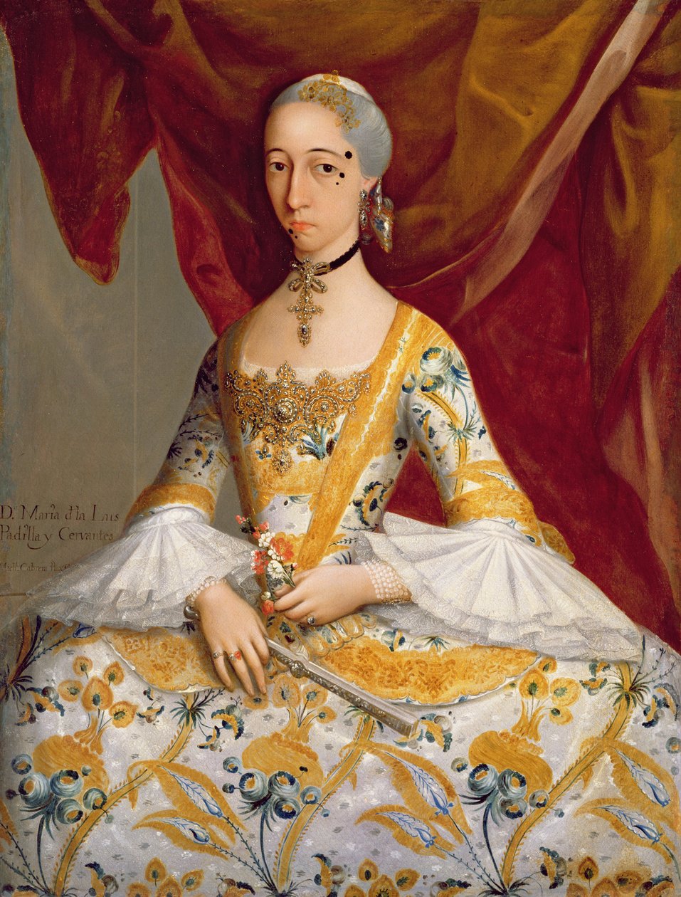 Dona Maria de la Luz Padilla y Cervantes (olej na płótnie) autorstwa Miguel Cabrera