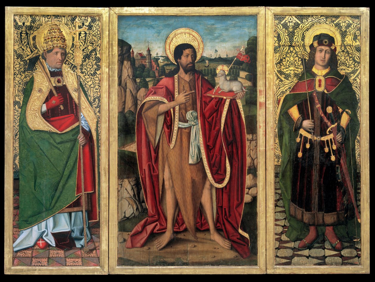 Święty Jan Chrzciciel, święty Fabian i święty Sebastian autorstwa Miguel Ximénez