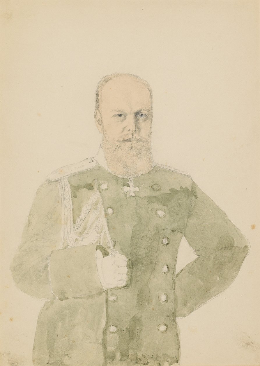 Portret cesarza Aleksandra III autorstwa Mihaly von Zichy